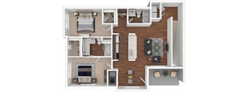 B4 3d Floor Plan, Retreat at the Flatirons, Broomfield, CO 80020