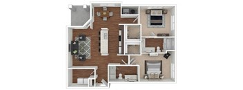 B6 3d Floor Plan, Retreat at the Flatirons, Broomfield, CO 80020