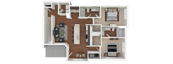 B7 3d Floor Plan, Retreat at the Flatirons, Broomfield, CO 80020