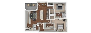 B8 3d Floor Plan, Retreat at the Flatirons, Broomfield, CO 80020