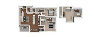 C1 3d Floor Plan, Retreat at the Flatirons, Broomfield, CO 80020