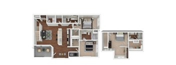 C2 3d Floor Plan, Retreat at the Flatirons, Broomfield, CO 80020