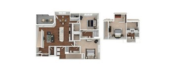 C3 3d Floor Plan, Retreat at the Flatirons, Broomfield, CO 80020
