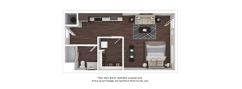 S1 3D disclaimer floor plan at The Casey, 2100 Delgany, 80202