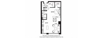 S13 South floor plan at The Bravern, Bellevue, WA