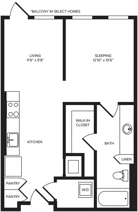 S2 floor plan at Windsor Turtle Creek, Dallas, TX