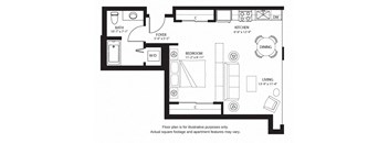 S3 North floor plan at The Bravern, Washington, 98004