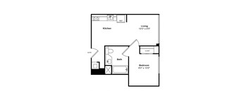 A1 2d Floor Plan, Sea Castle by Windsor, Santa Monica, CA 90401