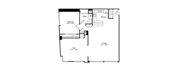 D2 Ocean View 2d Floor Plan, Sea Castle by Windsor, Santa Monica, CA 90401