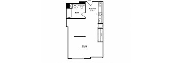 S3 Ocean View 2d Floor Plan, Sea Castle by Windsor, Santa Monica, CA 90401