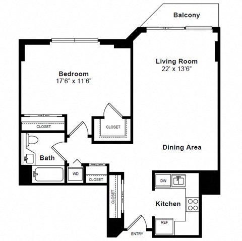 SoHo floor plan at Windsor at Mariners, Edgewater, NJ