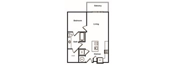 A1 Floor Plan at Stadium Walk By Windsor, Atlanta, GA, 30339