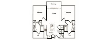 B1 Floor Plan at Stadium Walk By Windsor, Atlanta
