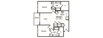B3 Floor Plan at Stadium Walk By Windsor, Atlanta