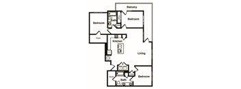 C3 Floor Plan at Stadium Walk By Windsor, Atlanta, GA, 30339