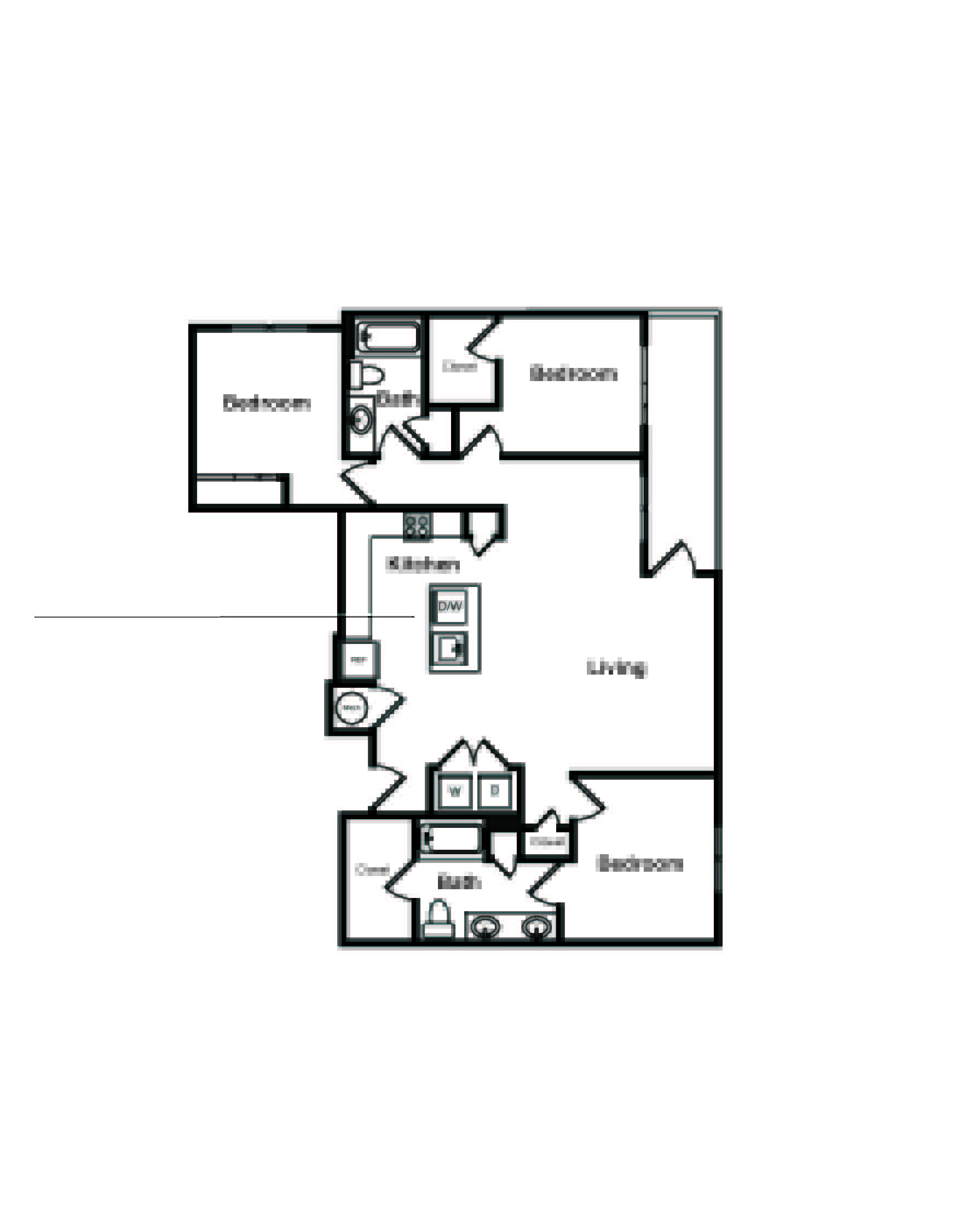 C3 Floor Plan at Stadium Walk By Windsor, Atlanta