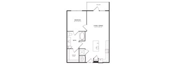 A1 Floor Plan at Stadium Walk By Windsor, Atlanta, GA