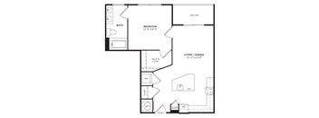 A5 Floor Plan at Stadium Walk By Windsor, Atlanta, GA