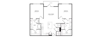 B1 Floor Plan at Stadium Walk By Windsor, Atlanta