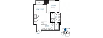 A14 Floor Plan at Stratus Seattle, WA