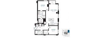 B3 Floor Plan at Stratus Seattle, WA