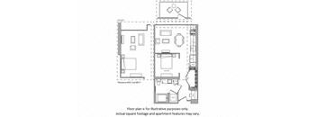 Studio B floor plan at Cannery Park by Windsor, San Jose, California