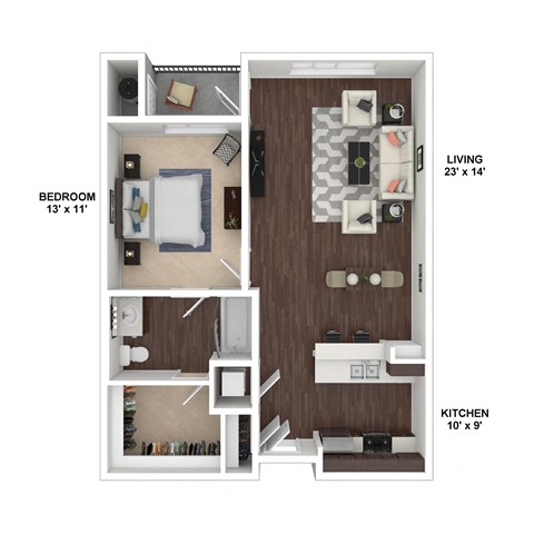 Floor Plan at Sunset and Vine, Los Angeles, 90028