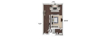 Floor Plan at Sunset and Vine, Los Angeles, 90028