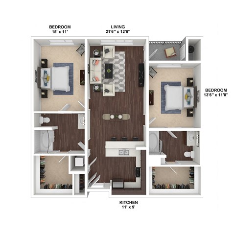 Floor Plan at Sunset and Vine, Los Angeles, 90028