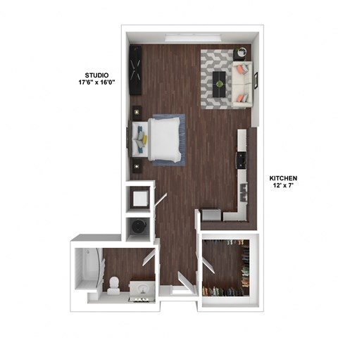 Floor Plan at Sunset and Vine, Los Angeles, 90028
