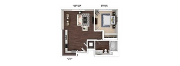Floor Plan at Sunset and Vine, Los Angeles, 90028