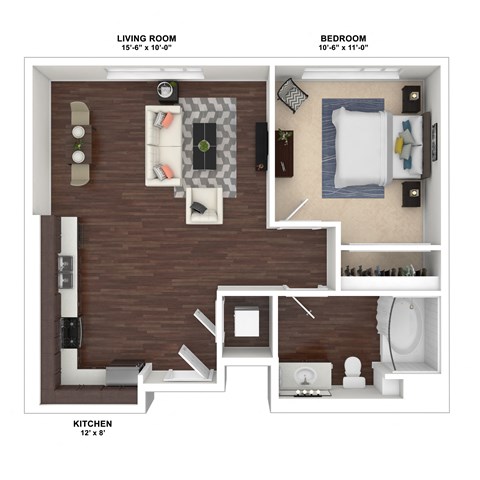 Floor Plan at Sunset and Vine, Los Angeles, 90028