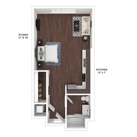 Floor Plan at Sunset and Vine, Los Angeles, 90028