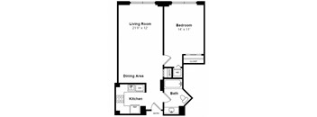 Sutton floor plan at Windsor at Mariners, 100 Tower Dr., Edgewater