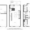 Three floor plans of a house are shown.