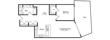 Aruba 2d Floor Plan at Tera Apartments Kirkland, WA