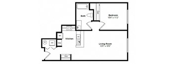 Bermuda 2d Floor Plan at Tera Apartments Kirkland, WA