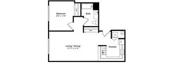 Bora Bora 2d Floor Plan at Tera Apartments Kirkland, WA
