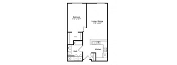 Gavelston 2d Floor Plan at Tera Apartments Kirkland, WA
