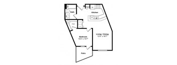 Greenland 2d Floor Plan at Tera Apartments Kirkland, WA