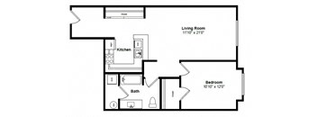 Key Largo 2d Floor Plan at Tera Apartments Kirkland, WA