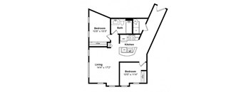San Clemente Floor Plan at Tera Apartments Kirkland, WA