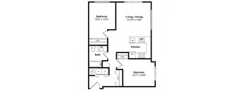 San Juan Floor Plan at Tera Apartments Kirkland, WA