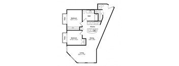Santiago  Floor Plan at Tera Apartments Kirkland, WA