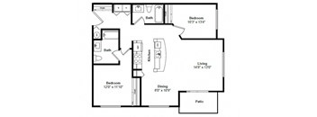St John Floor Plan at Tera Apartments Kirkland, WA
