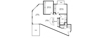 Trinidad Floor Plan at Tera Apartments Kirkland, WA