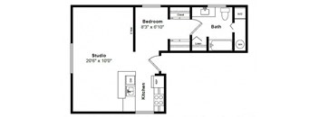 Bali 2d Floor Plan at Tera Apartments Kirkland, WA