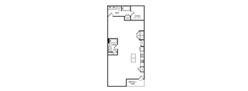 Live Work Loft Floor Plan at Terraces at Paseo Colorado Pasadena, CA