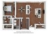 1x1_18E_761sf_3D_123495 1x1_18E_761sf_3D_123495 floor plan at The District, Denver, Colorado