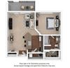 1x1_1A_728sf floor plan 1x1_1A_728sf floor plan at The District, 6300 E. Hampden Ave., 80222